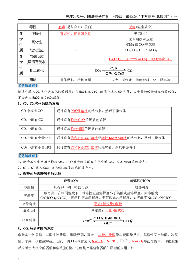 《专题04碳、硅及无机非金属材料（高效培优讲义）（教师版）_05-化学-高考总复习_一轮复习_2026年-化学高考一轮复习_2026年高考化学一轮复习考点精讲精练（新高考通用）-G58_2026版》第4页预览