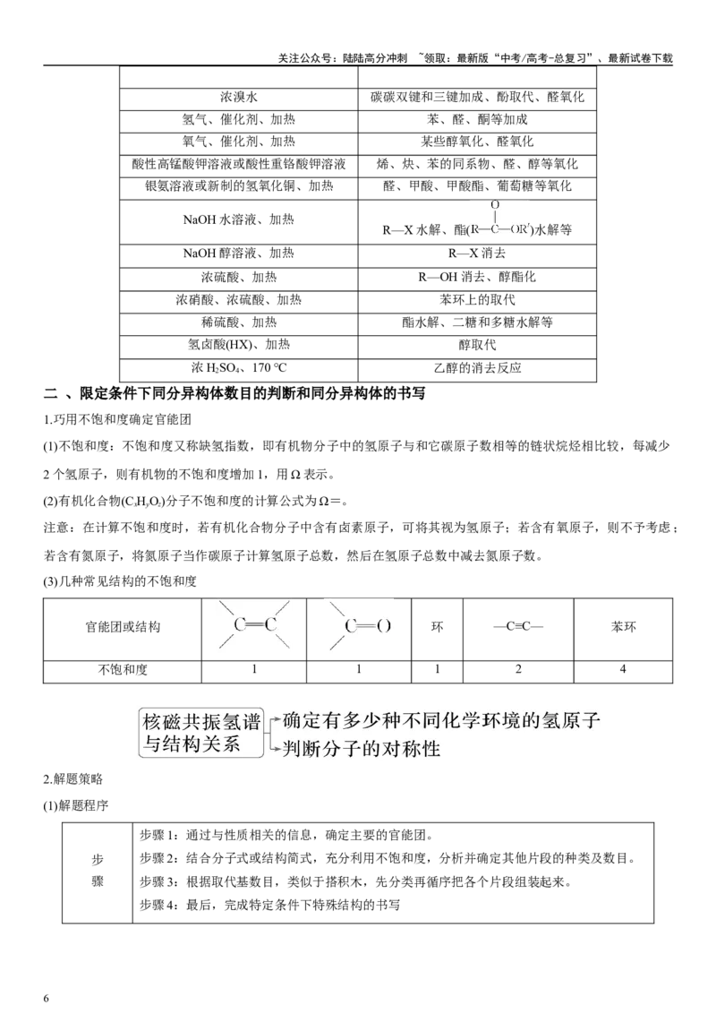 《专题十六有机化学基础（教师版）_05-化学-高考总复习_二轮复习_2024年_2024年高考化学二轮专题复习讲义（新高考通用）_资料_1-资料》第6页预览
