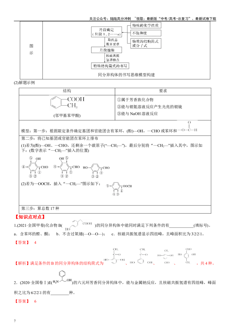 《专题十六有机化学基础（教师版）_05-化学-高考总复习_二轮复习_2024年_2024年高考化学二轮专题复习讲义（新高考通用）_资料_1-资料》第7页预览