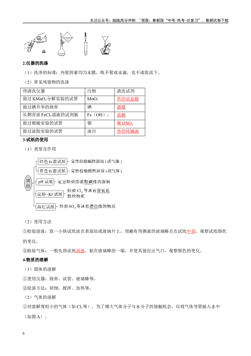 《专题28化学实验的仪器和基本操作八大题型（新高考通用）（教师版）_05-化学-高考总复习_一轮复习_2025年_2025年高考化学一轮复习举一反三系列（新高考通用）_资料》第6页预览