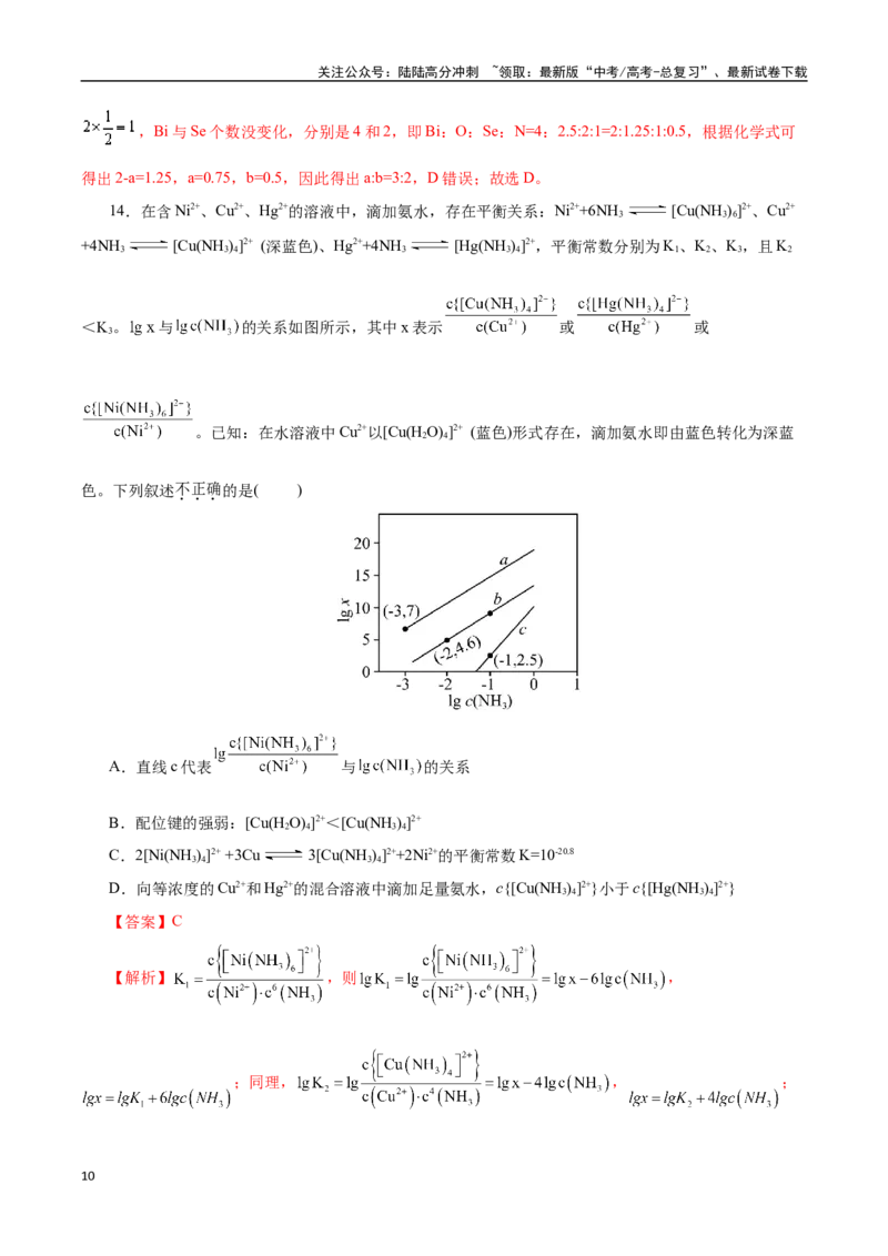 《化学（云南卷）（全解全析）_05-化学-高考总复习_专项复习_2025年_2025年高考押题预测卷（多地区）化学》第10页预览