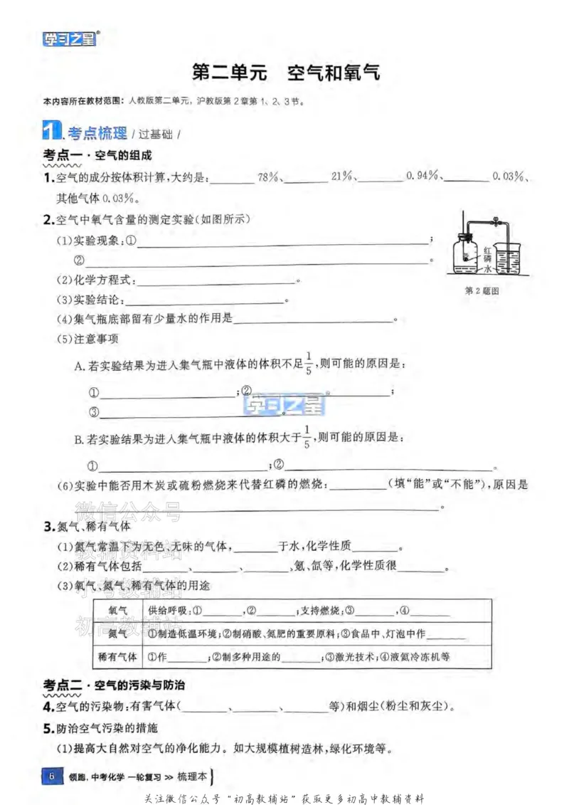 《2025领跑化学一轮（教材梳理）_小初高学习资料合集（每天更新）_学习之星领跑中考（辽宁）》第10页预览