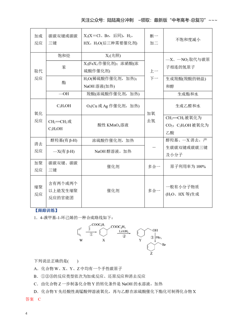 《专题05有机合成与推断（知识清单）（全国通用）（教师版）_05-化学-高考总复习_一轮复习_2026年-化学高考一轮复习_2026年高考化学一轮复习讲义+练习+课件（新教材新高考）-G55_2026版》第4页预览