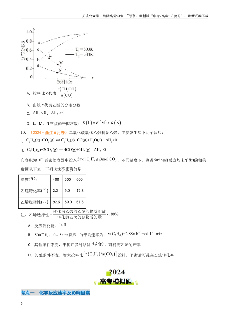 《专题07化学反应速率与化学平衡-（全国通用）（学生版）_05-化学-高考总复习_专项复习_2025年_2025年高考真题和模拟题化学分类汇编（全国通用）》第5页预览