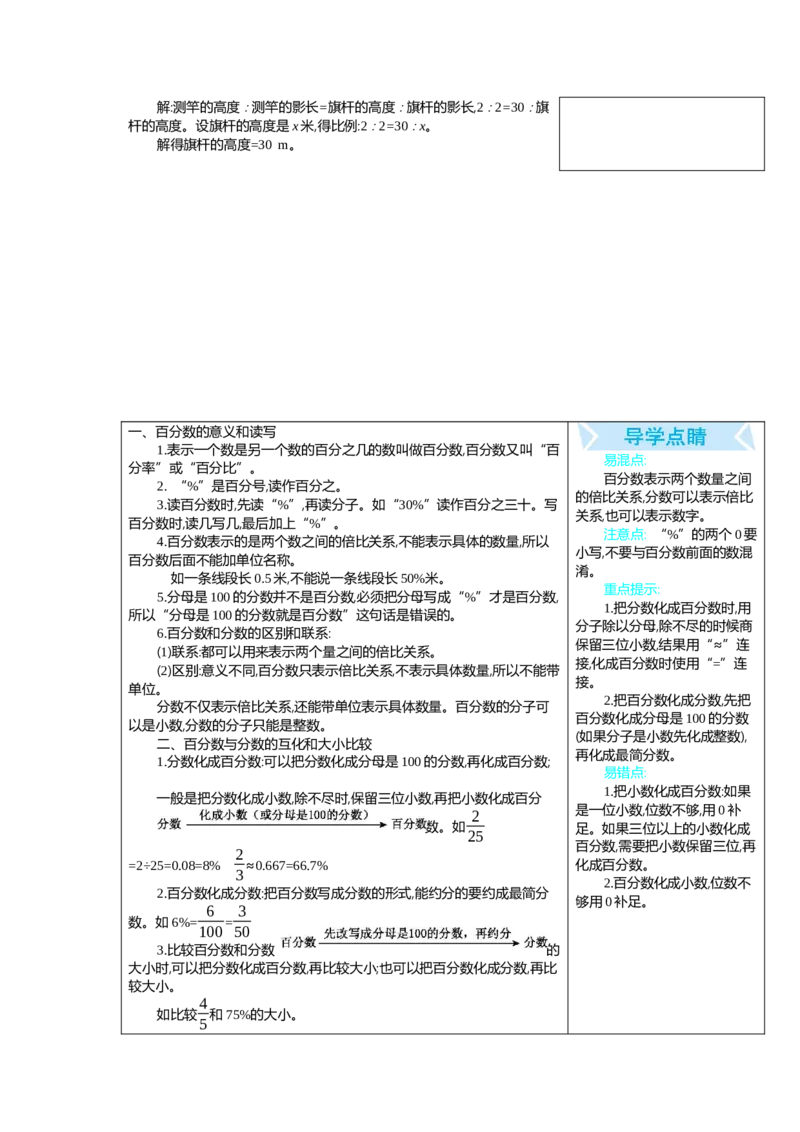 《六（上）冀教版数学知识点汇总_小学1-6年级全科全套_1-6年级全科上册_六年级_数学_六年级数学上冀教版_冀教数学六上知识总结》第5页预览