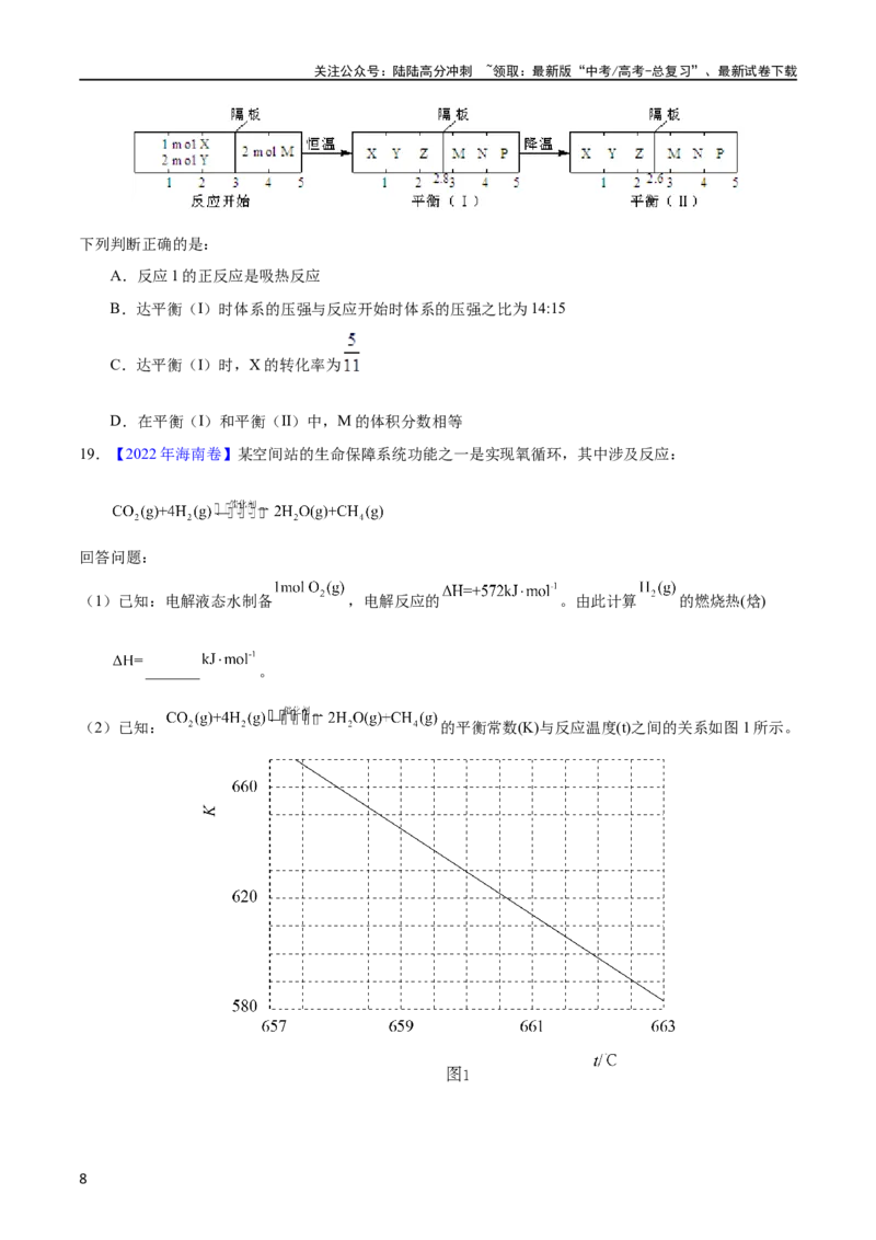 《专题40化学平衡的建立与移动（B）（学生版）_05-化学-高考总复习_专项复习_2025年_十年（2013-2022）高考化学真题分项汇编（全国通用）_专题40化学平衡的建立与移动（B）（全国通用）》第8页预览