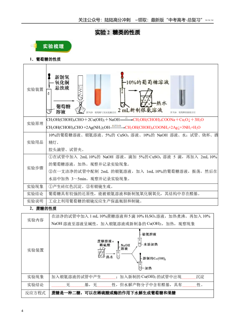 《专题14有机化学基础（四）（学生版）_05-化学-高考总复习_一轮复习_2026年-化学高考一轮复习_2026年高考化学一轮复习讲义+练习+课件（新教材新高考）-G55_2026版_第十章化学实验基础与探究》第4页预览