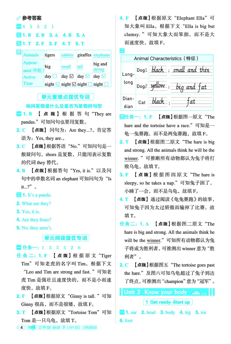 《典中点主册答案_小初高学习资料合集（每天更新）_2026春英语《小学典中点》人教版+外研版_26春《典中点》英语外研版_新外研英语三年级下册典中点》第5页预览