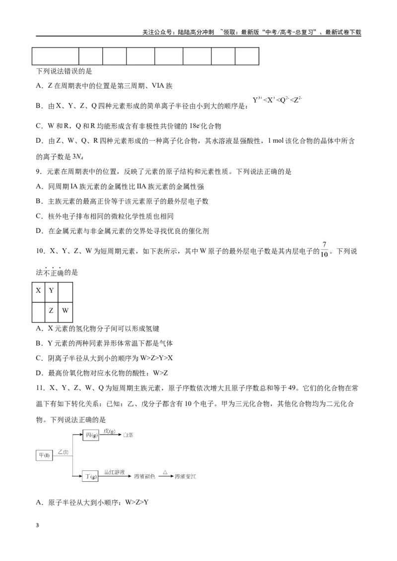 《专题五能力提升检测卷-（原卷版）_05-化学-高考总复习_一轮复习_2024年_2024年高考化学大一轮复习精讲精练+专题讲座_资料》第3页预览