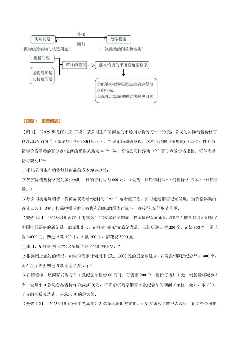 《专题1.5二次函数的应用(讲义)(原卷版)_2026语数英7-9年级上《举一反三系列》多版本_2026《初中数学•举一反三系列》9上多版本_2026《初中数学•举一反三系列》9上(浙教)》第2页预览