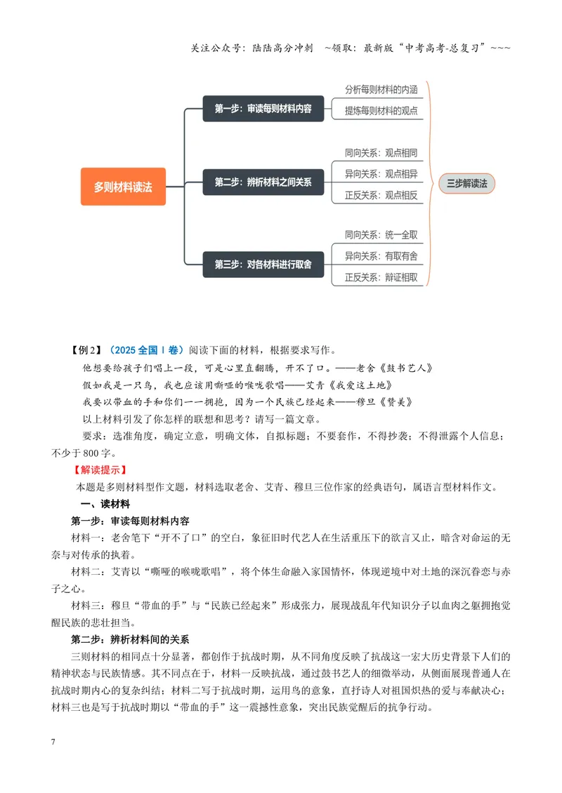 《专题01材料作文立意（讲义）（全国通用）（教师版）_一轮复习_2026年-语文一轮复习_2026年高考语文一轮复习议论文写作（全国通用）-G423_资料_2026版》第7页预览