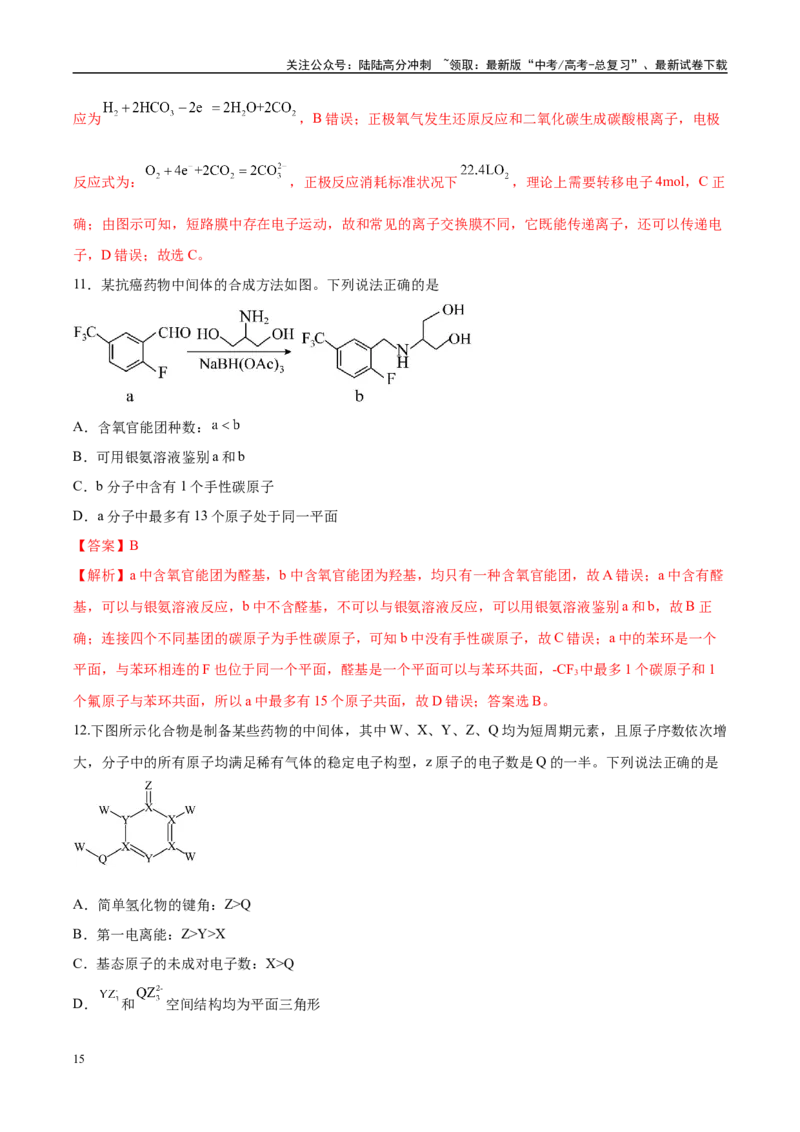 《信息必刷卷04（河北专用）（教师版）_05-化学-高考总复习_专项复习_2025年_2025年高考考前必刷题（多地区）化学_2025年高考化学考前必刷卷（河北专用）5套》第9页预览