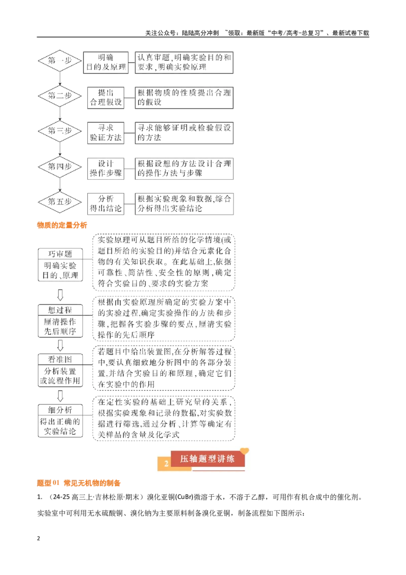 《压轴题11化学实验综合题（教师版）_05-化学-高考总复习_专项复习_2025年_2025年高考化学培优训练黑吉辽蒙专用》第2页预览