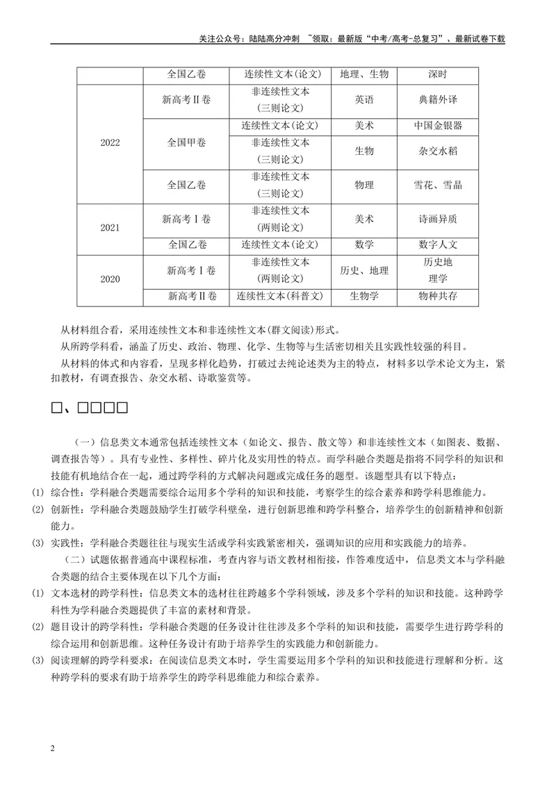 《专题01信息类文本阅读（解析版）_专项复习_2025年_2025年高考语文学科融合类题目解题技巧与练习_资料_1-资料》第2页预览