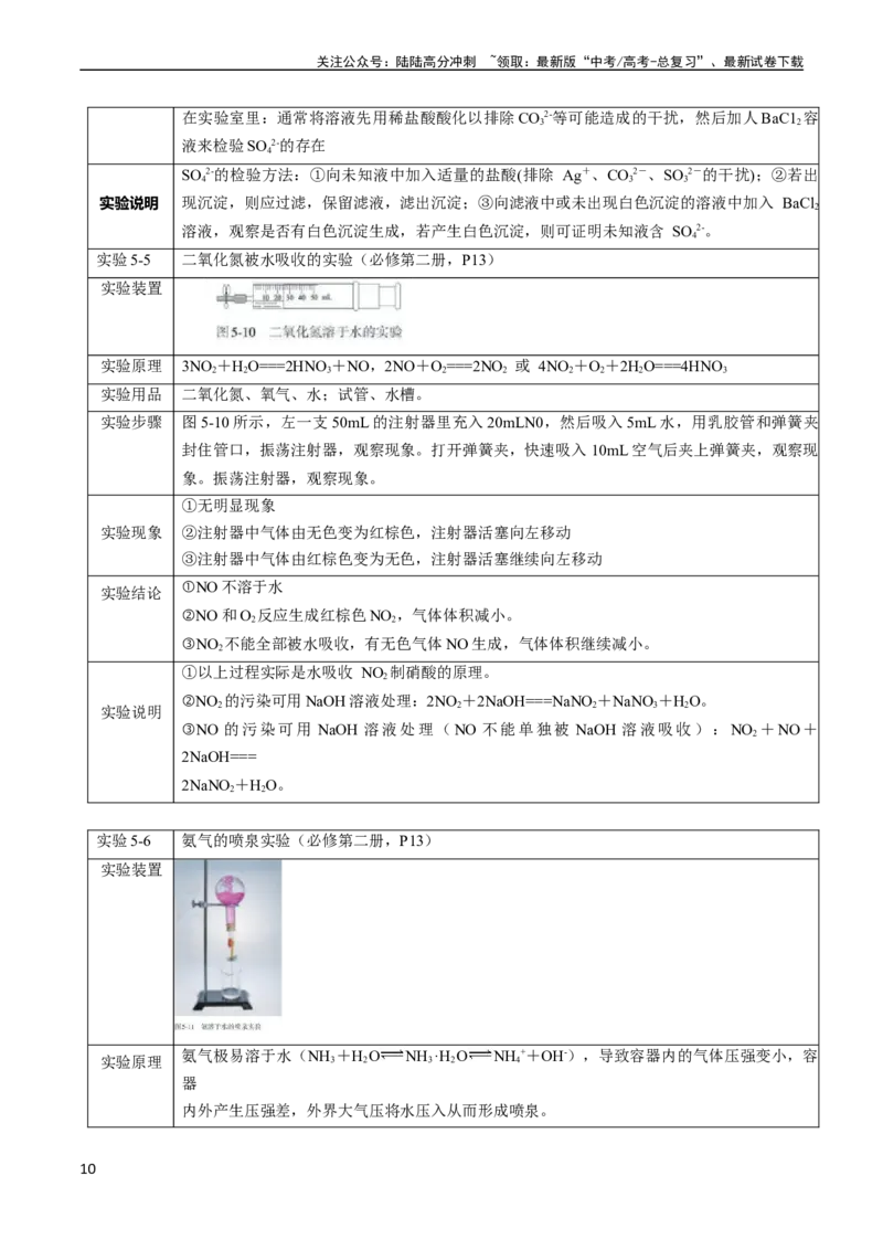 《专题2必修第二册高考考前必读教材基础知识（回归教材+课本实验）（新高考专用）_05-化学-高考总复习_专项复习_2025年_2025年高考化学抢分秘籍（新高考专用）_2024版》第10页预览