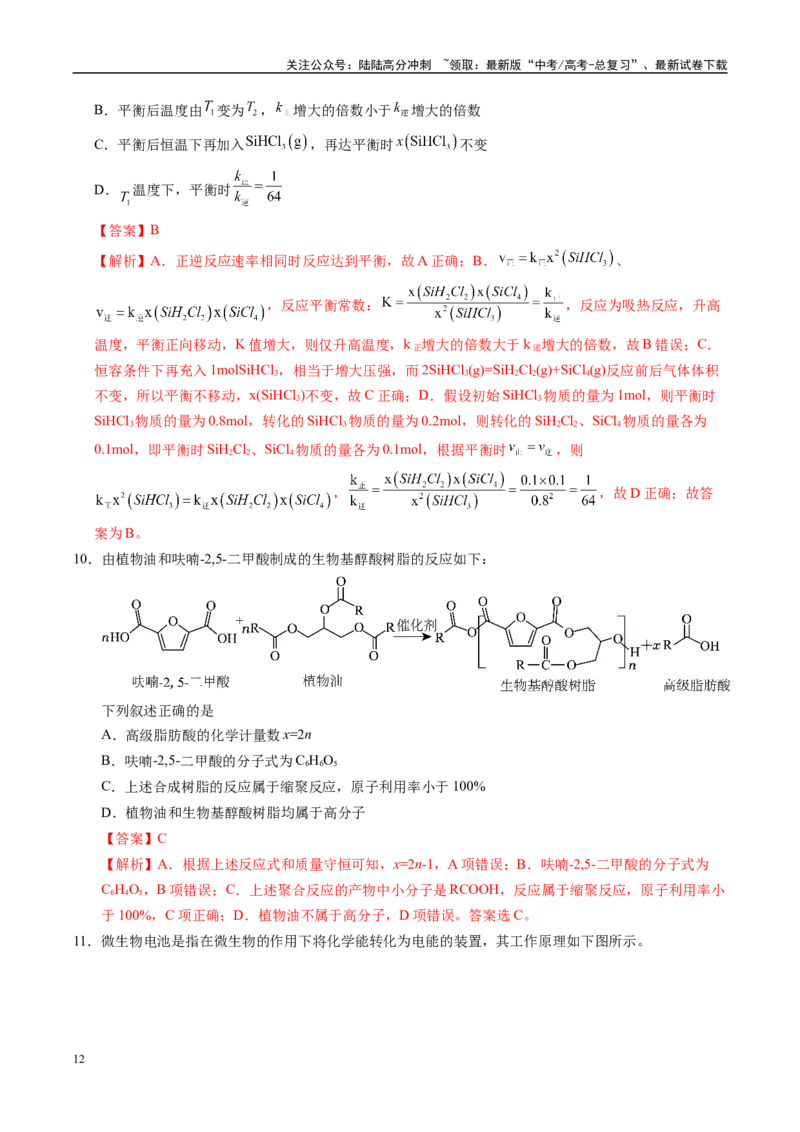 《信息必刷卷05（江西专用）（教师版）_05-化学-高考总复习_专项复习_2025年_2025年高考考前必刷题（多地区）化学_2025年高考化学考前必刷卷（江西专用）5套》第6页预览