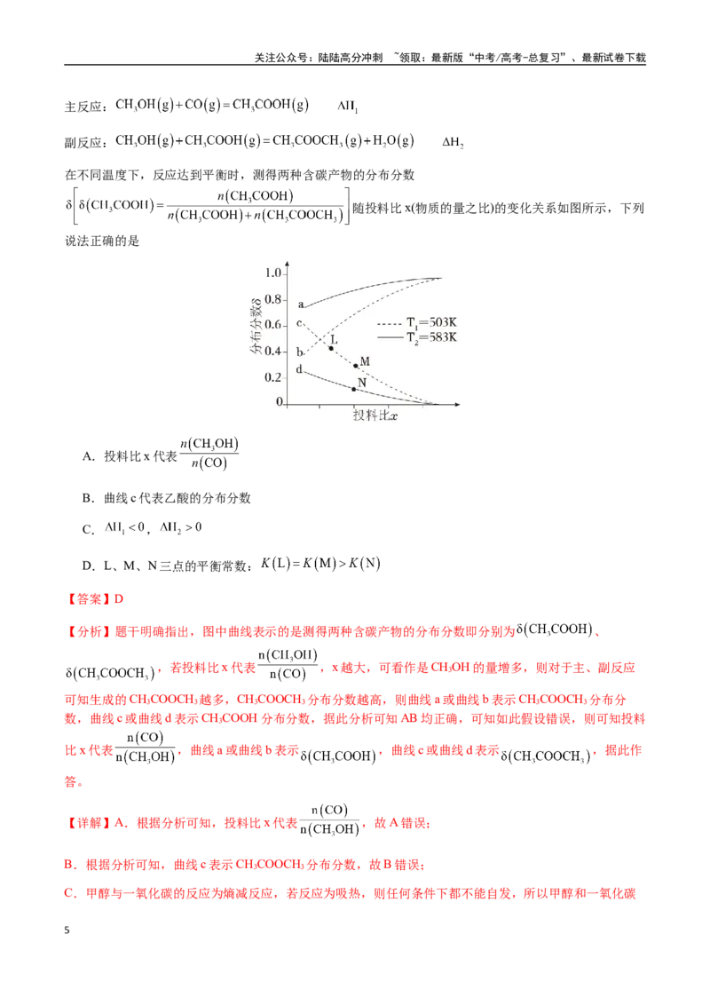 《专题22化学反应速率与化学平衡（教师版）-（新高考通用）_05-化学-高考总复习_二轮复习_2025年_2025年高考化学二轮·突破提升专题复习讲义（新高考通用）_资料》第5页预览