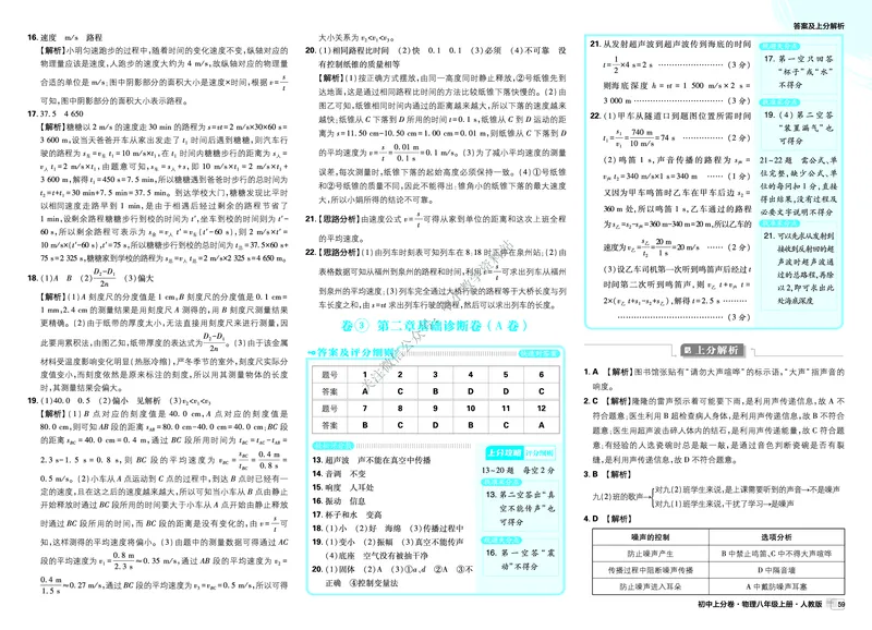 《2026《初中上分卷•物理》8上(RJ)解析册_2026版初中7-9年级上册全科《初中上分卷》含答案，可下载_2026上分卷初中物理上册89（人教）》第6页预览