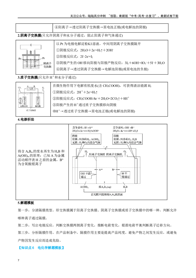 《专题四新型电化学装置分析九大题型-2024年高考化学二轮复习举一反三系列（新高考专用）（教师版）_05-化学-高考总复习_二轮复习_2024年_资料》第7页预览