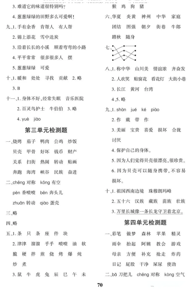《二（下）语文360黄冈密卷答案_小学1-6年级全科全套_1-6年级全科下册_二年级_二年级下语文_语文二下单元检测卷》第2页预览