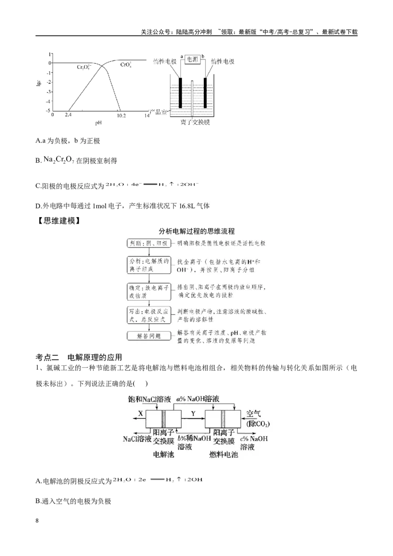 《专题二十四电解池-（原卷版）_05-化学-高考总复习_一轮复习_2024年_2023-2024学年解密高考化学大一轮复习精讲精练（配套新教材2019）_资料》第8页预览