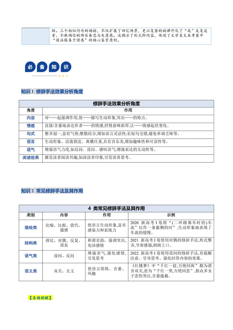 《专题04修辞手法题（复习讲义）（全国通用）（教师版）(1)_二轮复习_2026年-语文二轮复习_2026年高考语文二轮复习课件+讲义+练习（新高考通用）-G92_2026版》第7页预览