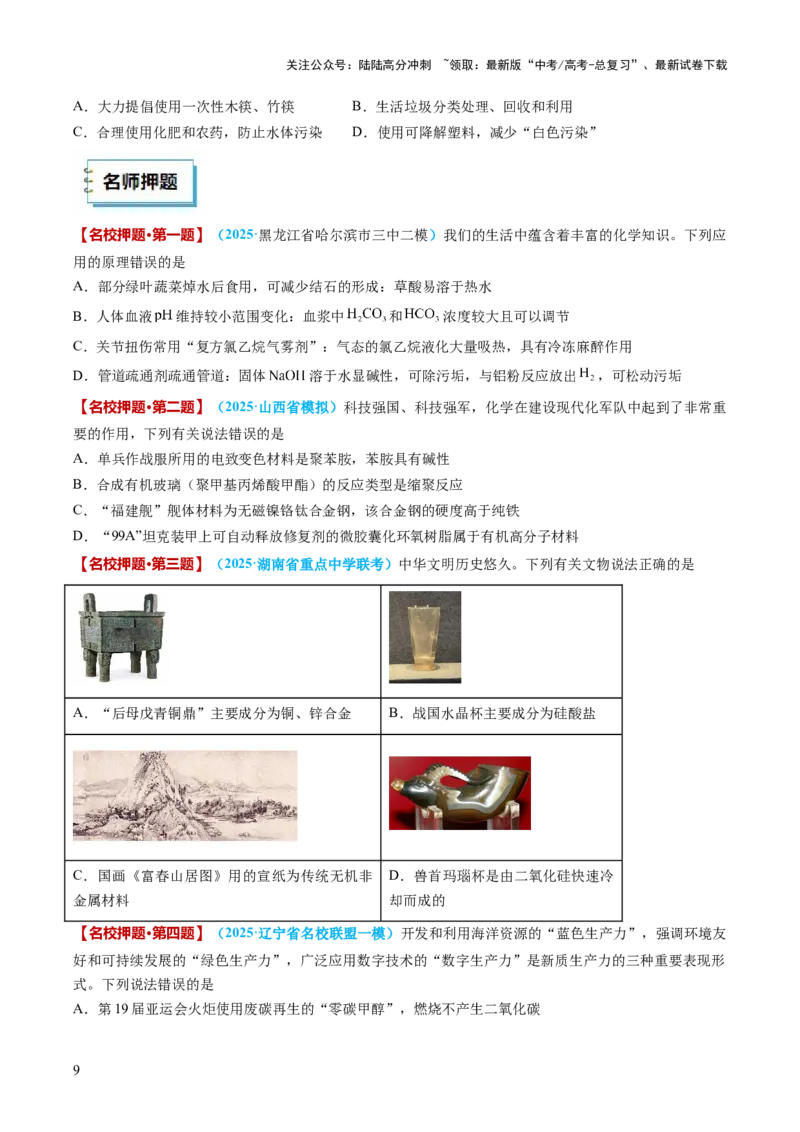 《化学（一）-2025年高考考前20天终极冲刺攻略_05-化学-高考总复习_三轮冲刺》第9页预览