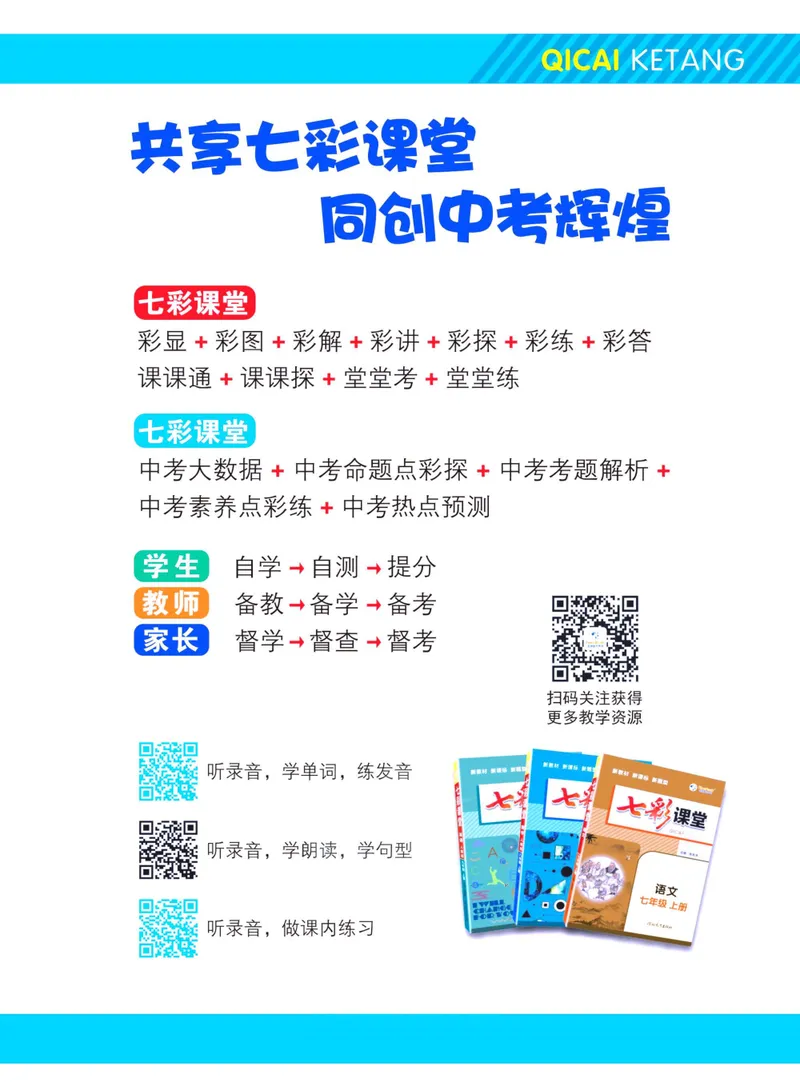 《七彩课堂八年级下册英语鲁教版学生用书_初中789年级全科目《七彩课堂》各版本_初中英语_鲁教版_学生用书》第2页预览