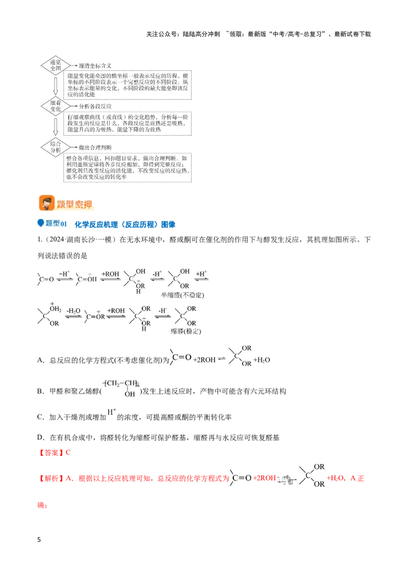 《压轴题04 化学反应机理、历程、能垒图分析（解析版）_05-化学-高考总复习_专项复习_2024年_2024年高考化学压轴题（新高考通用）》第5页预览