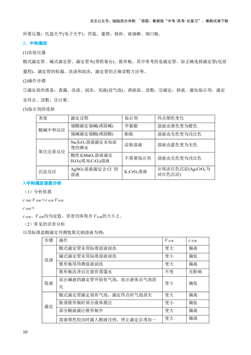 《专题二阿伏加德罗常数和中和滴定-（解析版）_05-化学-高考总复习_二轮复习_2024年_2024年高考化学二轮复习讲与练考点练习题全国通用_资料》第10页预览