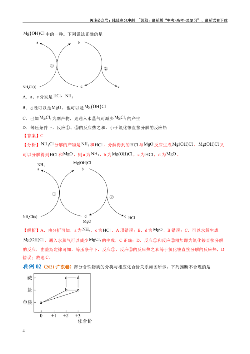 《专题05金属及其重要化合物（讲义）（解析版）_05-化学-高考总复习_二轮复习_2024年_2024年高考化学二轮复习高频考点追踪与预测（新高考专用）_讲义_教师版（含答案解析）》第4页预览