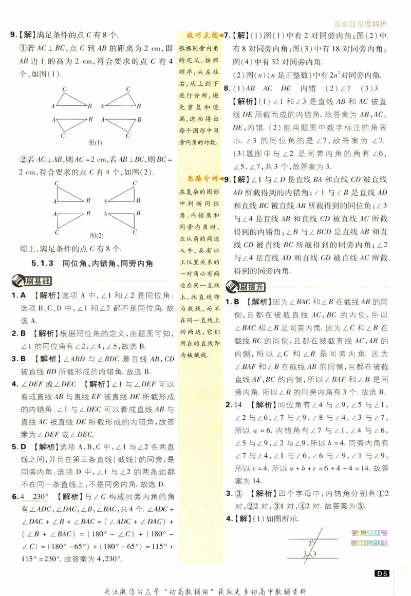 《初中必刷题七年级下册数学人教版答案_2、2025初中必刷题合集_初中必刷题23+24+25上册_2023版》第6页预览