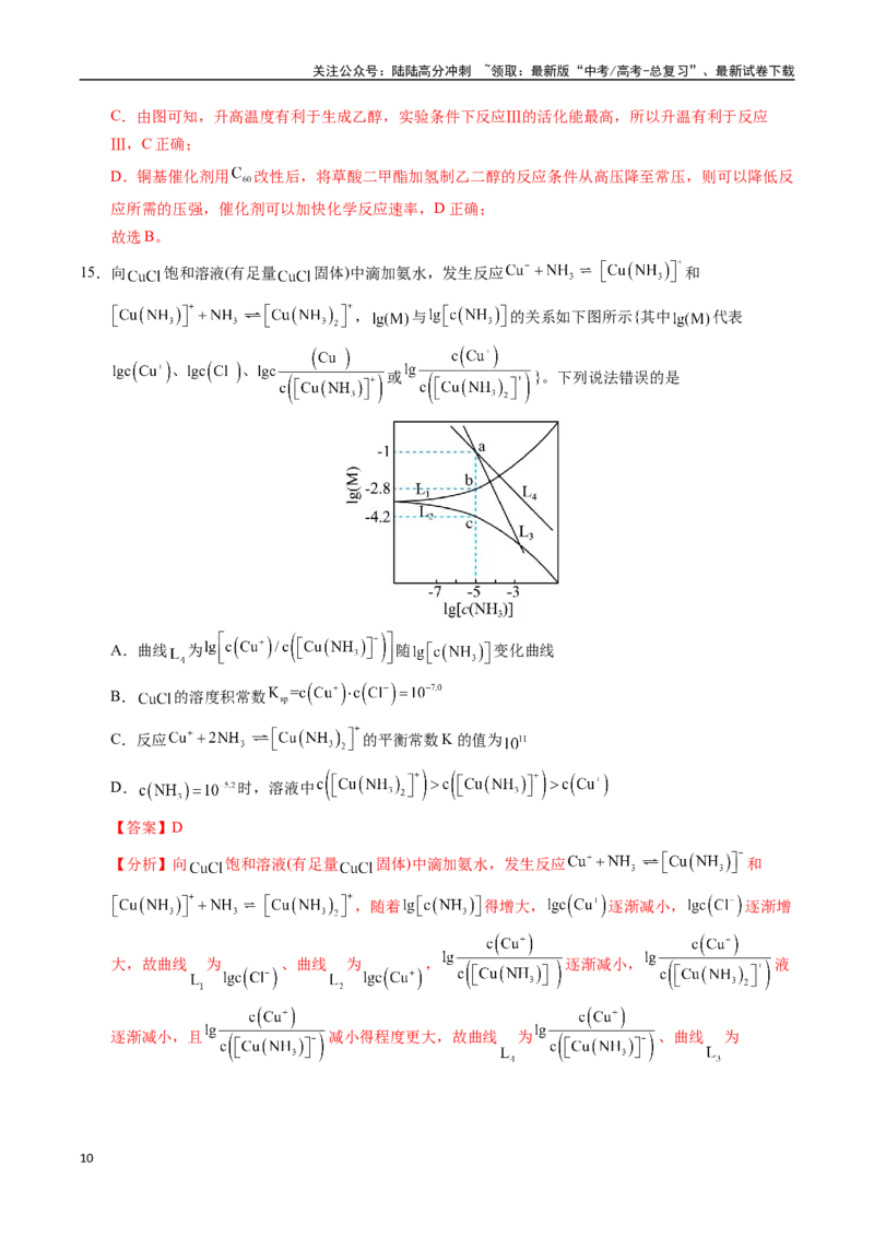 《化学（四川卷01）（全解全析）_05-化学-高考总复习_专项复习_2025年_2025年高考押题预测卷（多地区）化学》第10页预览
