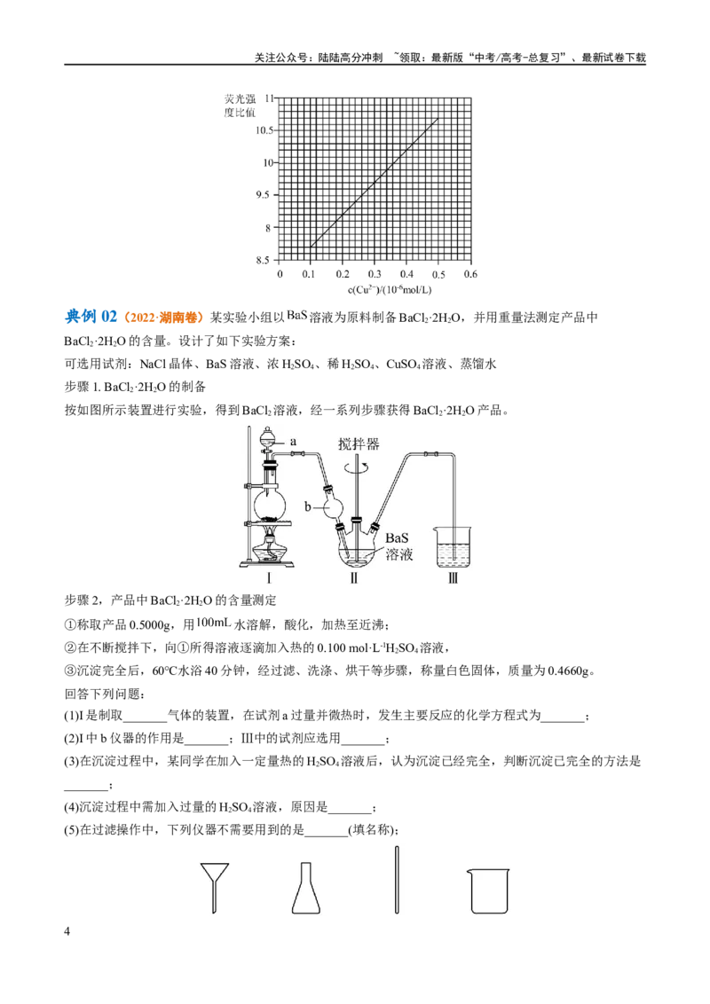 《专题18化学实验综合（讲义）（原卷版）_05-化学-高考总复习_二轮复习_2024年_2024年高考化学二轮复习高频考点追踪与预测（新高考专用）_讲义》第4页预览