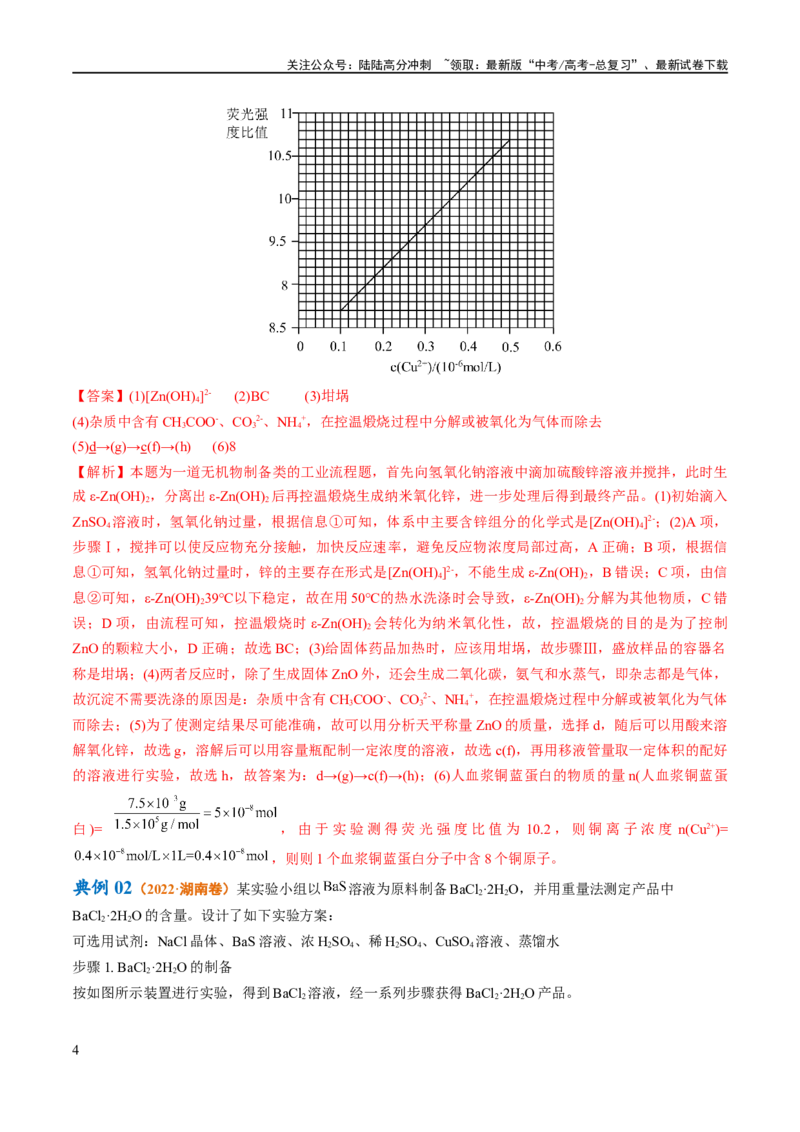《专题18化学实验综合（讲义）（解析版）_05-化学-高考总复习_二轮复习_2024年_2024年高考化学二轮复习高频考点追踪与预测（新高考专用）_讲义_教师版（含答案解析）》第4页预览