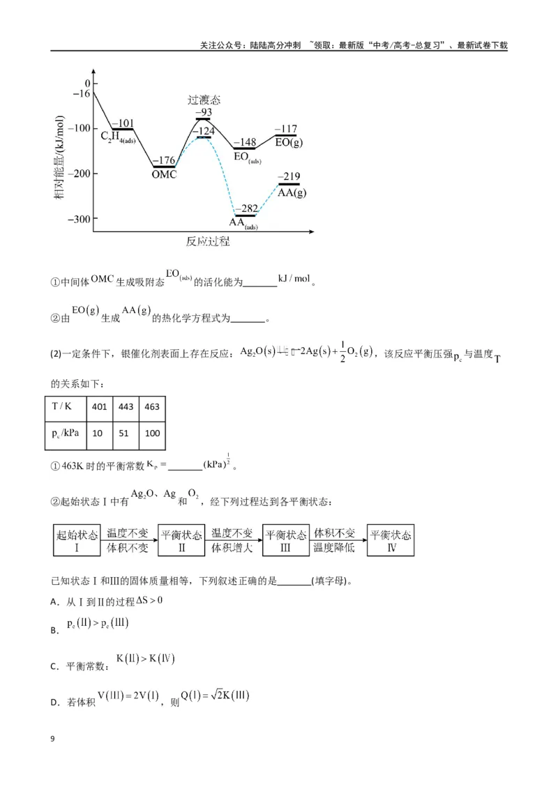 《专题17化学反应原理综合题-原卷版）_05-化学-高考总复习_二轮复习_2024年_2024年高考化学二轮专题强化训练习题试题练习全国_资料》第9页预览