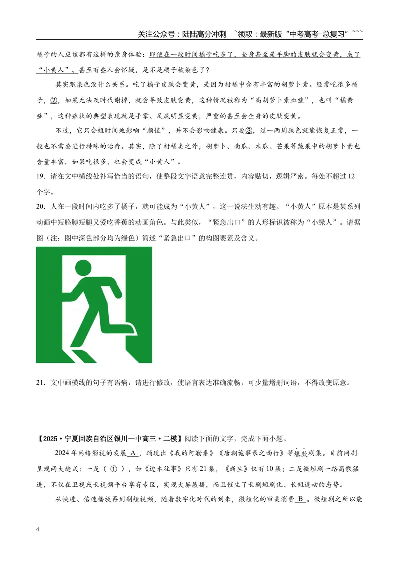《专题06语言文字运用（学生版）_专项复习_2026年-语文专项复习_2025年高考语文二模试题分类汇编（陕西、山西、青海、宁夏专用）》第4页预览
