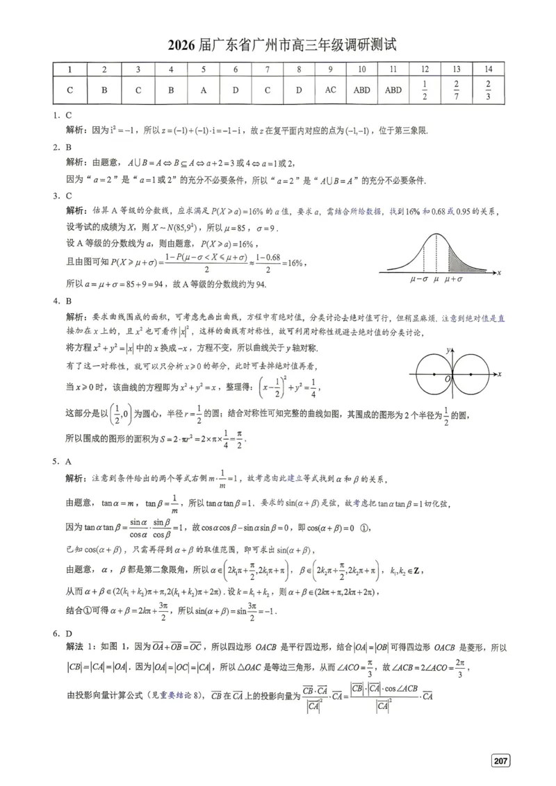 《第23套答案-2026届广东省广州市高三年级调研测试_小初高学习资料合集（每天更新）_2027版《一数-核心卷-高考数学模拟30卷》拔高_17-24套：提升卷》第1页预览