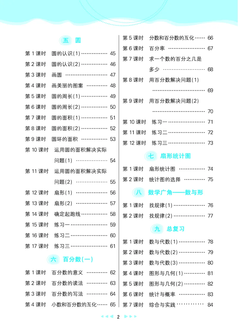 《口算天天练(人教版)六年级上册_小学1-6年级全科全套_1-6年级全科上册_六年级_数学_口算天天练（通用版）》第3页预览