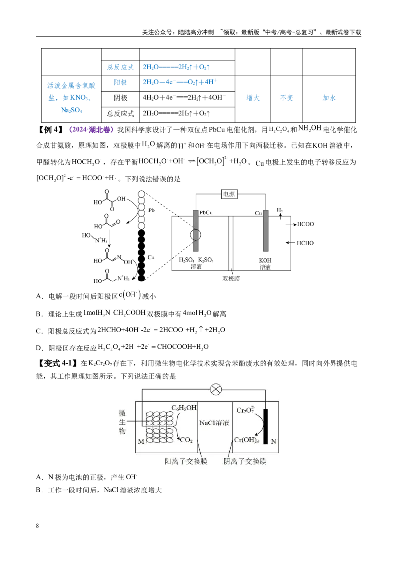 《易错类型11化学能与电能（7大易错点）（原卷版）_05-化学-高考总复习_专项复习_2025年_2025年高考化学考试易错题（新高考通用）》第8页预览