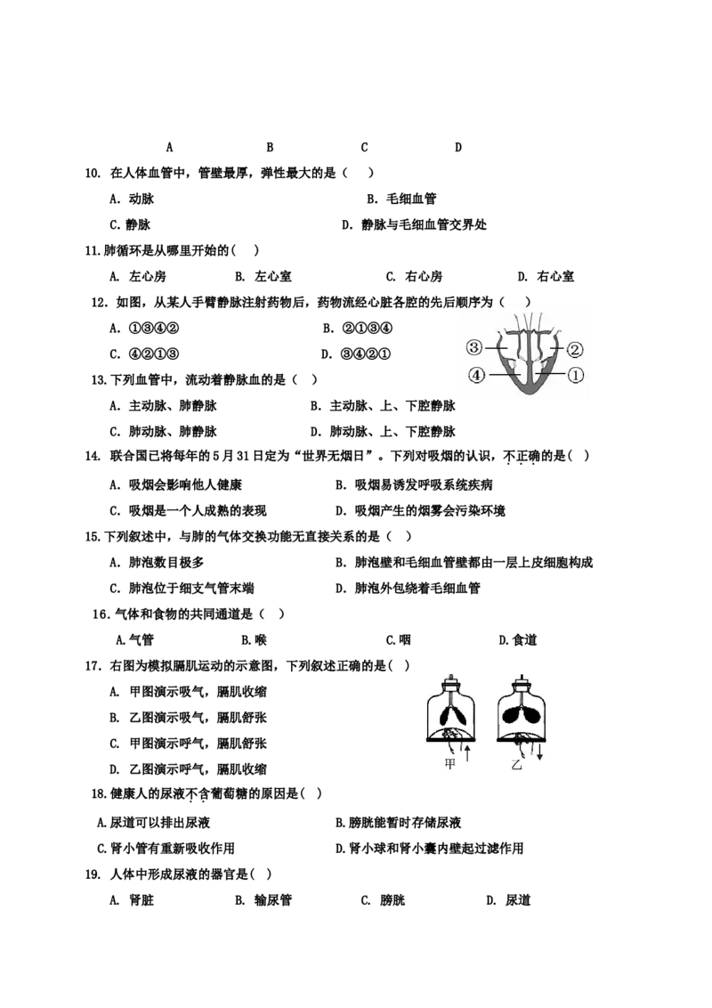 《福建省仙游县郊尾、枫亭五校教研小片区2016-2017学年七年级下学期期中考试生物试题_初中全科目同步习题+精品试卷（7-9年级）(1)_25秋初中生物《同步习题+精品试卷》_《真题试卷》》第2页预览