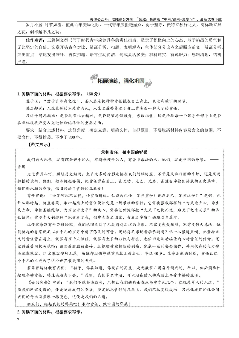 《专题08责任和担当（如何论证）-_一轮复习_2025年_2025年高考语文一轮复习之教材主题作文训练_资料_1-资料》第9页预览
