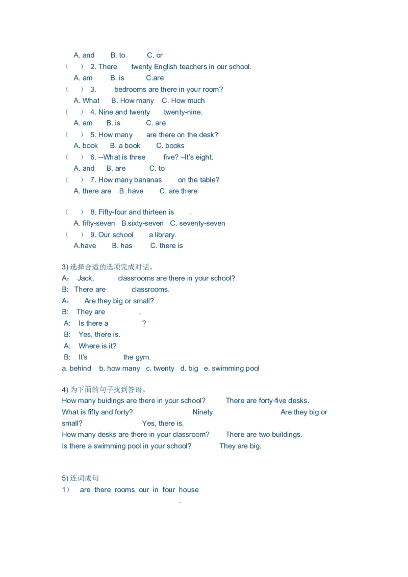 《广州版四年级英语上册Unit6知识要点和习题_小学1-6年级全科全套_1-6年级全科上册_四年级_四上英语_四上英语广州教科版英语4上_广州版四年级英语试卷上册_一版》第3页预览