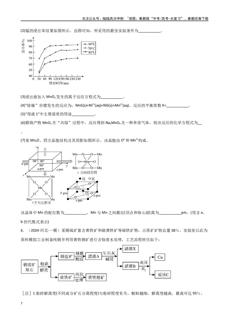 《易错专题20化学工艺流程题解题策略（原卷版）_05-化学-高考总复习_专项复习_2024年_2024年高考化学考前易错聚焦_资料》第7页预览