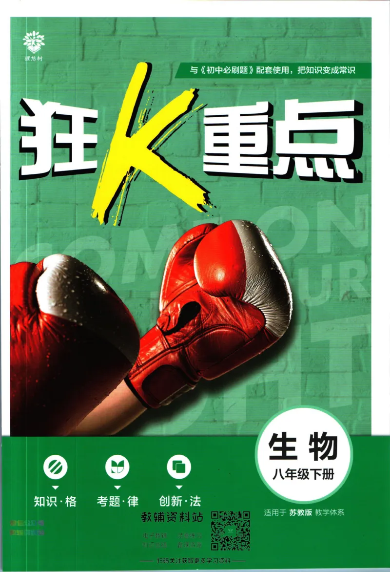 《初中必刷题八年级下册生物苏教版狂K重点_2、2025初中必刷题合集_初中必刷题23+24+25上册_2023版》第1页预览