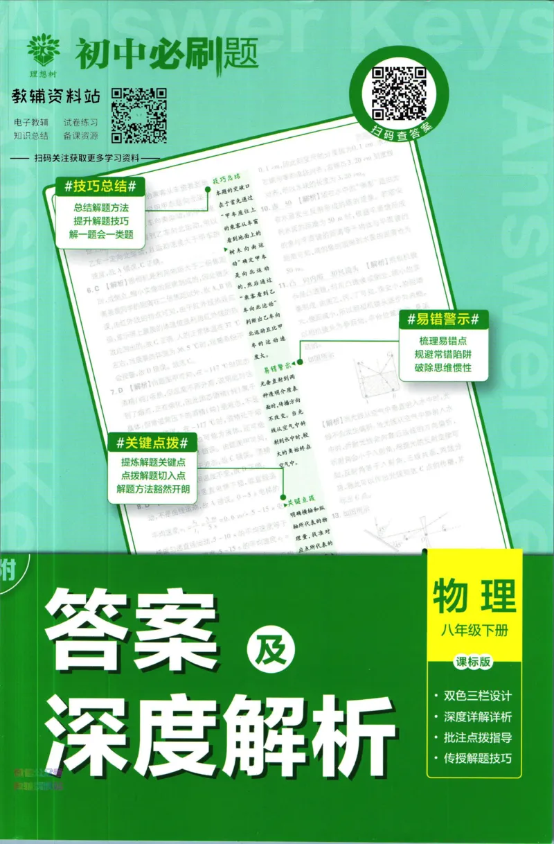 《初中必刷题八年级下册物理苏科版答案_2、2025初中必刷题合集_初中必刷题23+24+25上册_2023版》第1页预览
