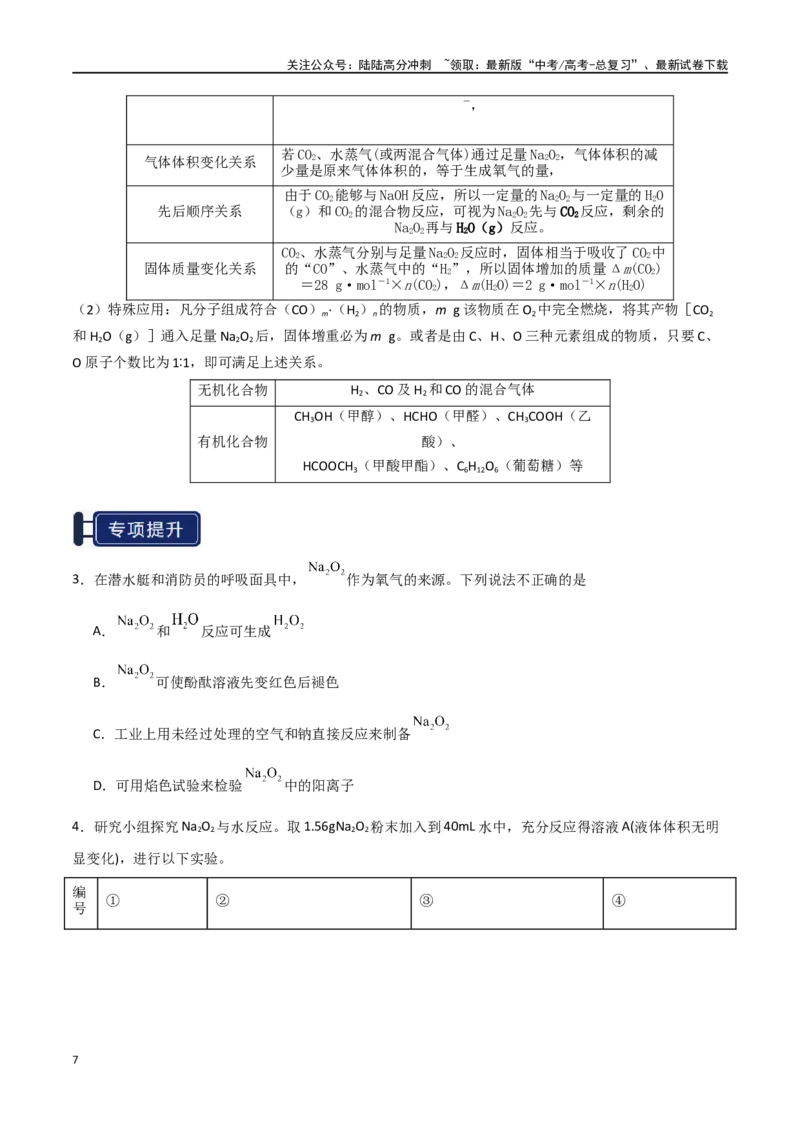 《知识清单05钠及其重要化合物（学生版）_05-化学-高考总复习_一轮复习_2025年_2025年高考化学一轮复习知识清单（全国通用）》第7页预览