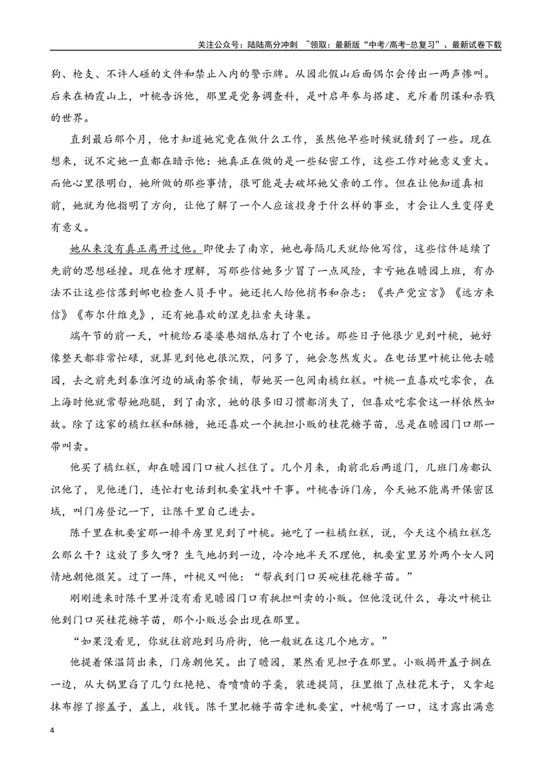 《专题08：小说阅读选择题（学生版）_一轮复习_2025年_2025年高考语文一轮复习知识清单（全国通用）》第4页预览