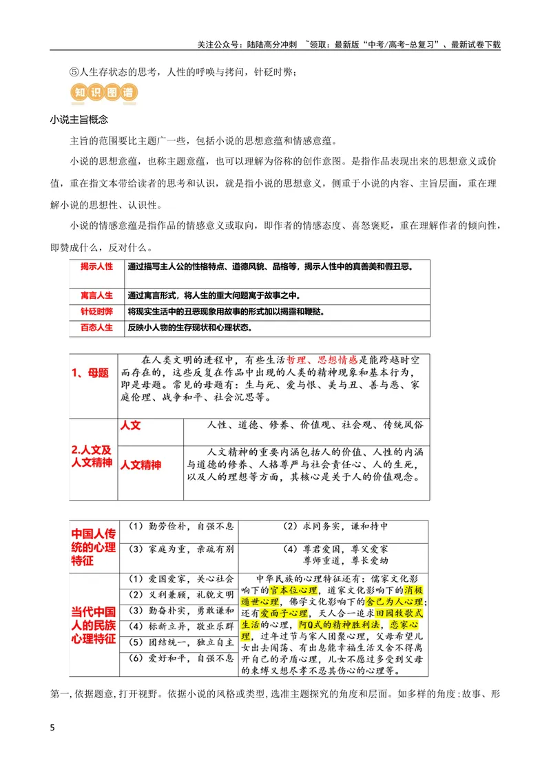 《专题10小说主旨意蕴探究（讲义）-2024年高考语文二轮复习讲练测（新教材新高考）_二轮复习_2024年_2024年高考语文二轮复习讲练测（新教材新高考）_配套讲义》第5页预览