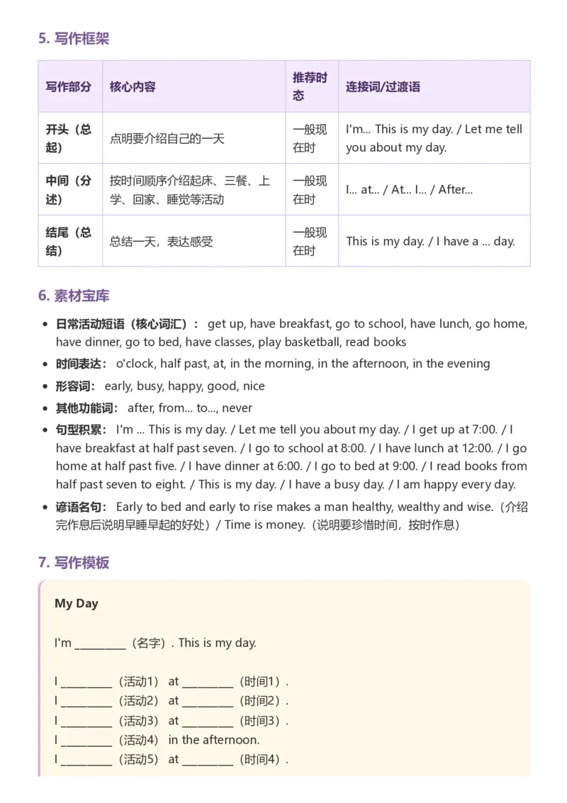 《26湘少版四上英语单元范文写作指导2_小初高学习资料合集（每天更新）_2026秋小学英语《单词默写》3-6年级上册（多版本）_2026秋湘少版3-6上英语知识点_26湘少版4上英语》第6页预览